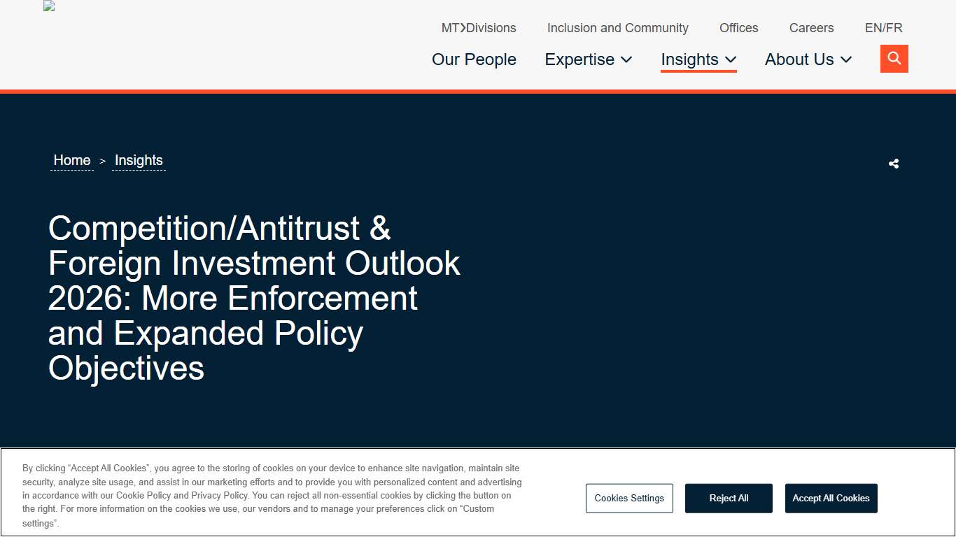 Competition/Antitrust & Foreign Investment Outlook 2026: More Enforcement and Expanded Policy Objectives